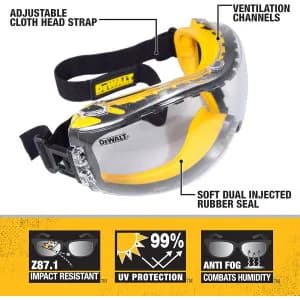 Concealer Clear Anti-Fog Dual Mold Safety Goggle, Clear Lens product image