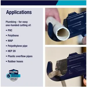 Cutting Eclipse Professional Tools Ratchet Action Pipe Cutter Easy One-Handed Cutting product image