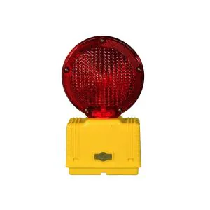 Safety LED Barricade Light Red Lens Yellow Case 3 Way - Cortina Safety LED product image