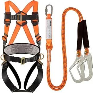 ropes QFU Safety harness fall protection kit, equipped with shock-absorbing ropes product image
