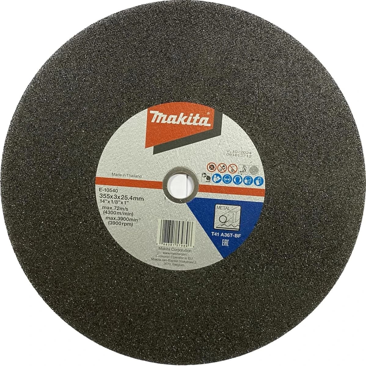 Makita Cut-off Wheel 14" x 1/8" x 1" (355 x 3 x 25.4 mm) A36T product image