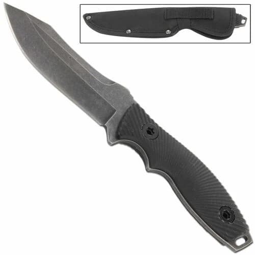 Knife with 440 Stainless Steel Stonewash Blade and G-10 Handle product image