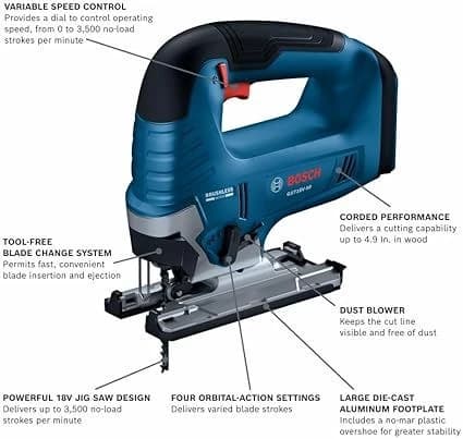 Bosch 18V Brushless Top-Handle Jig Saw BARE TOOL product image