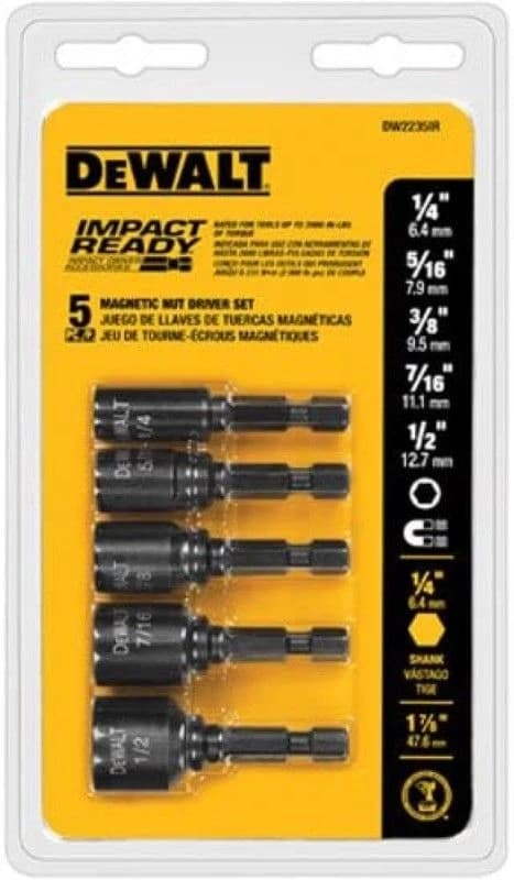Dewalt 5pc Mag Impact Ready Nutter Set product image