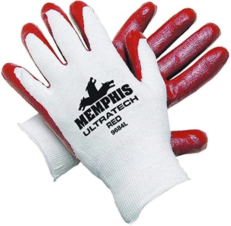 Memphis Ultratech Red NBR Palm 13 Gauge Gloves - Large product image