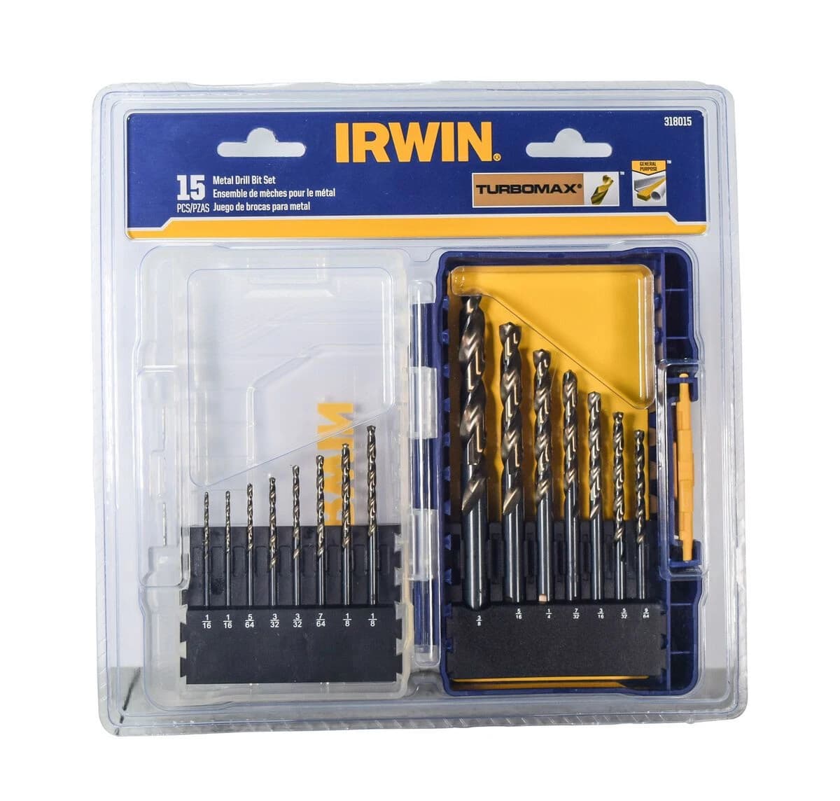 Irwin TurboMax Turbo Point Drill Bit Set 15pc product image