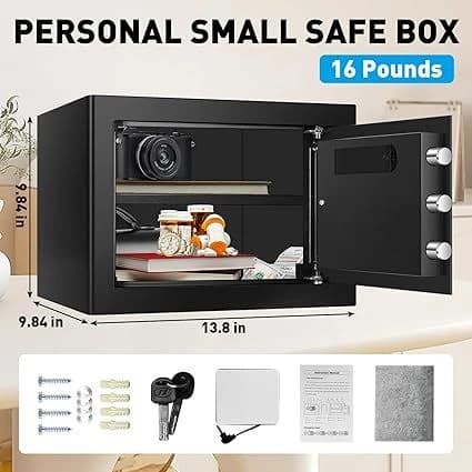 1.3 Cuft Safe w/Digital Combination Lock, Spare Keys, Removable Shelf, LED Light product image