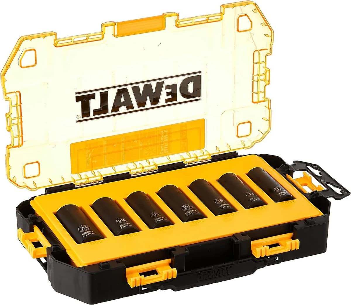 Dewalt 1/2" Dr Deep Impact Metric Socket Set 7pc 17mm - 24mm product image