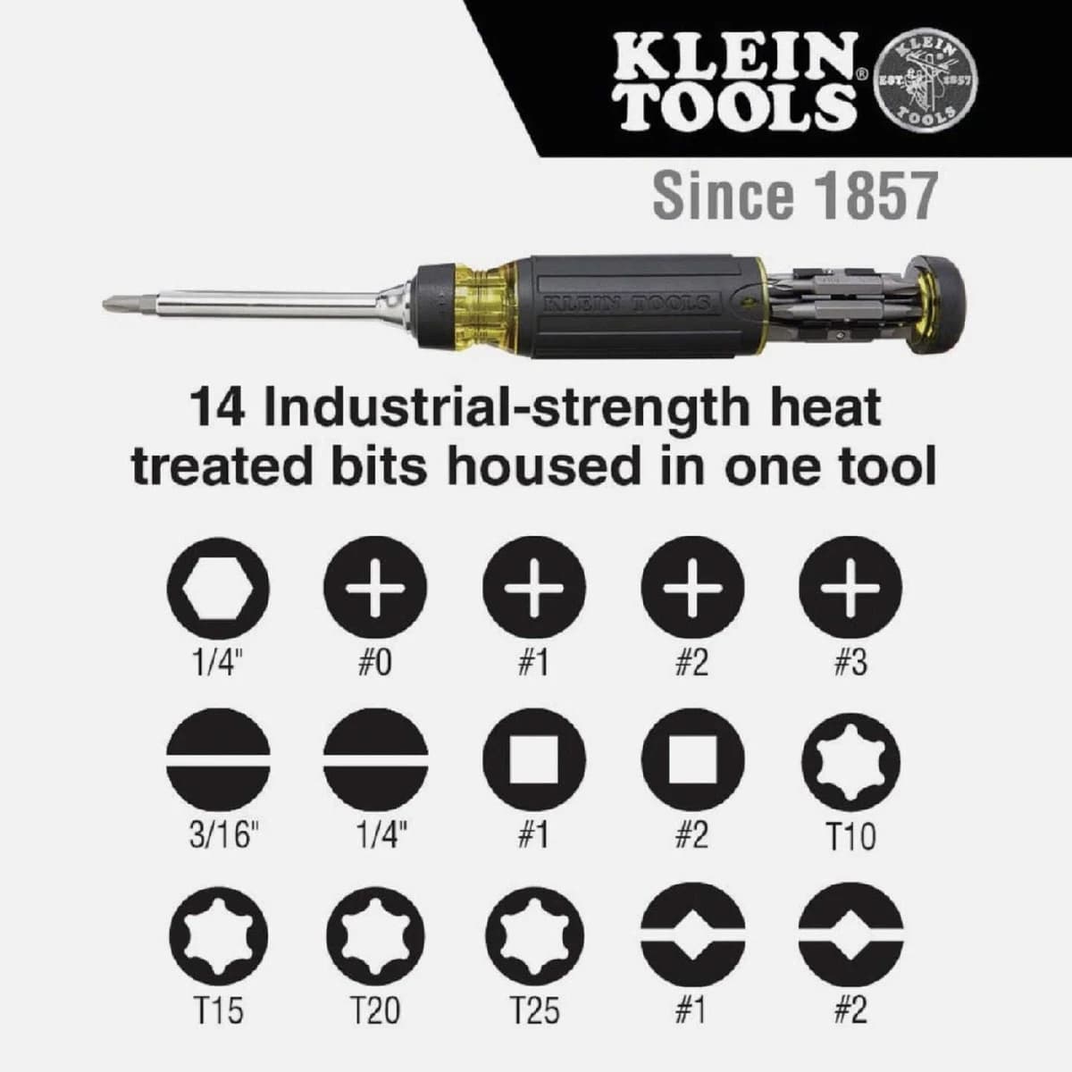 Klein 15-In-1 Multi-Bit Ratcheting Screwdriver/Nut Driver product image