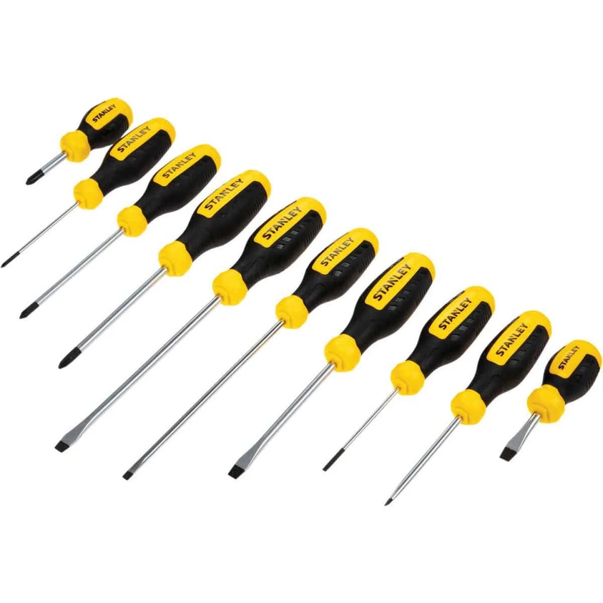 Stanley Flat/Slotted & Phillips Screwdriver Set w/Black Phosphate Coating 10pc product image