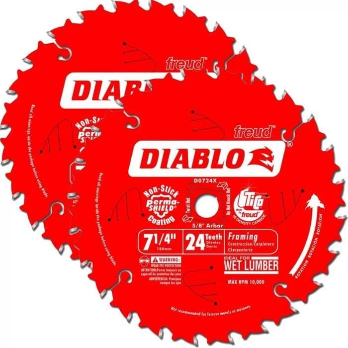 DIABLO 7-1/4" 24 TEETH VALUE PACK BLADE (2pk) product image