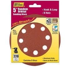Ivy Classic 5 in Hook & Loop 8-Hole Sanding Discs, 220 Grit product image