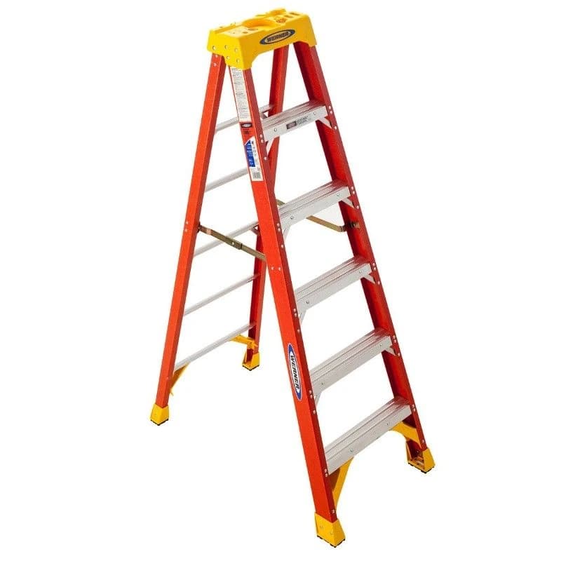 Werner 6' Fibreglass Step Ladder T-1A 300lb product image
