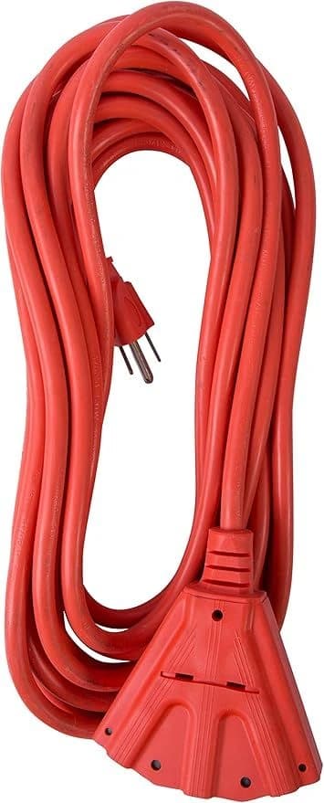 Bergen HD Outdoor Triple Tap Extension Cord 25' 14 AWG 15A/125V AC Orange product image