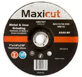 Maxicut Abrasive Disc 7"x1/4"x7/8" Depressed product image