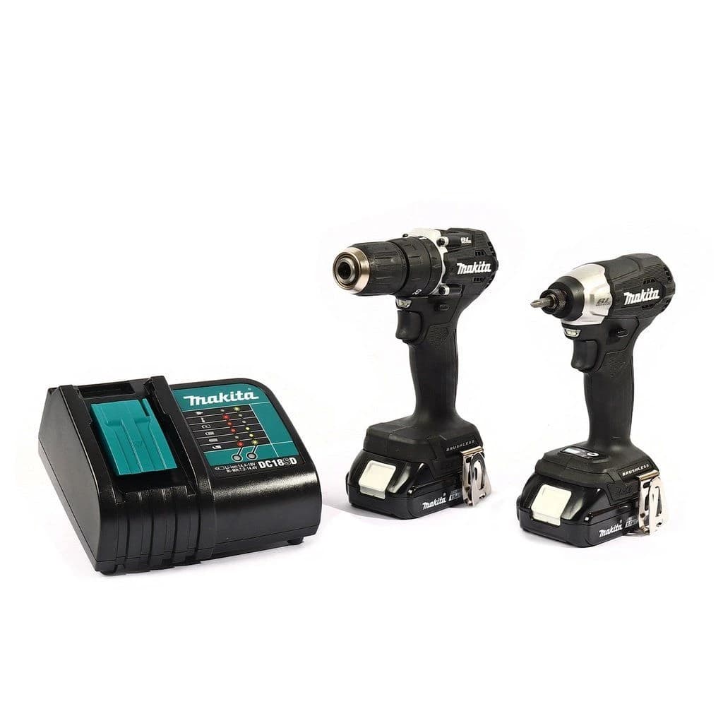 Makita 1/2" Hammer Drill & 1/4" Impact Driver 18V LXT 1.5 Ah (BLACK EDITION) product image