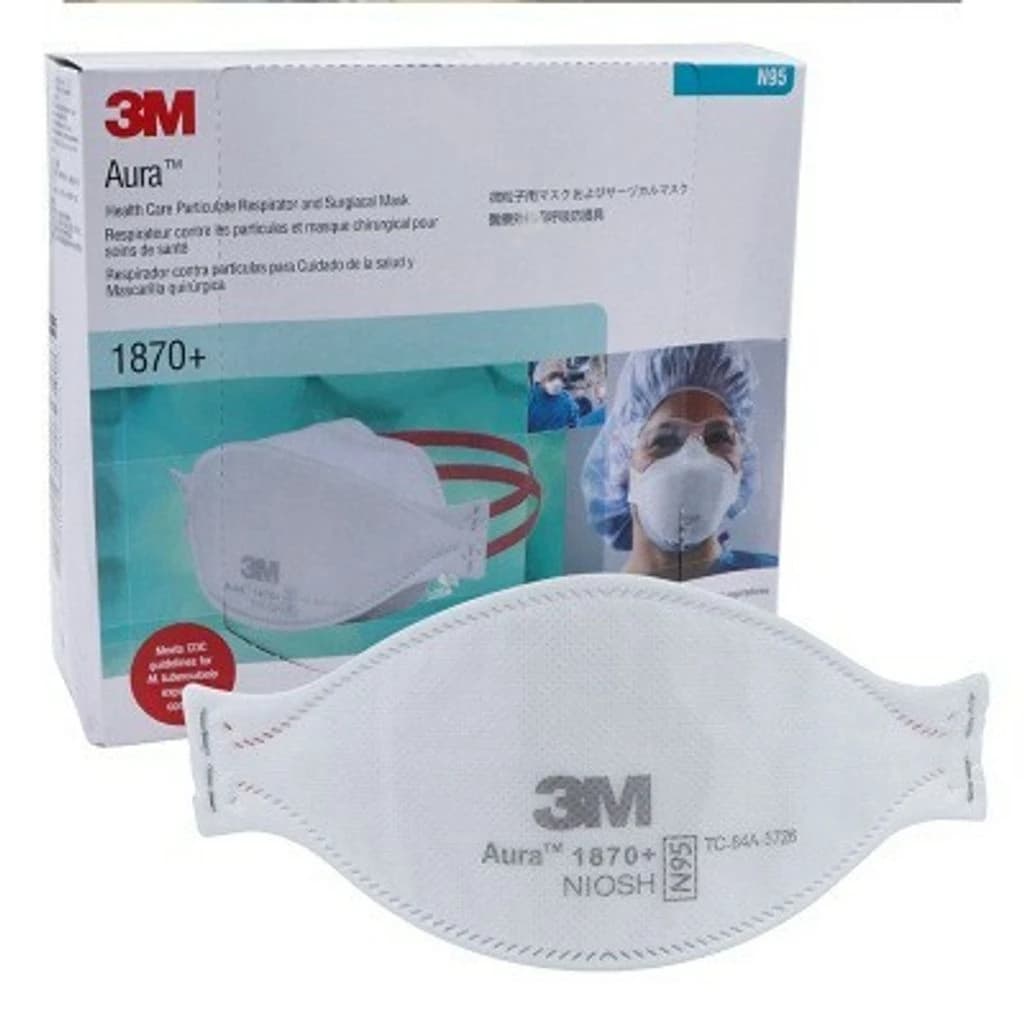 3M™ Aura™ Health Care Particulate Respirator and Surgical Mask 1870+ N95 product image