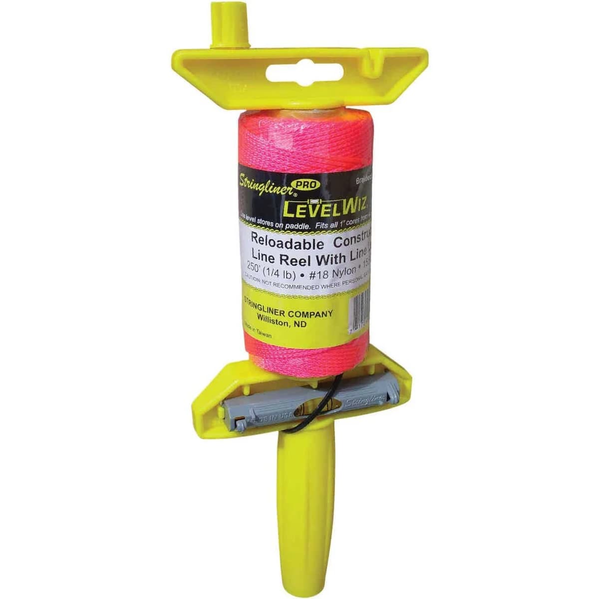 Stringliner LevelWiz 270' Fluorescent Pink Twisted Nylon Mason Line Reel product image