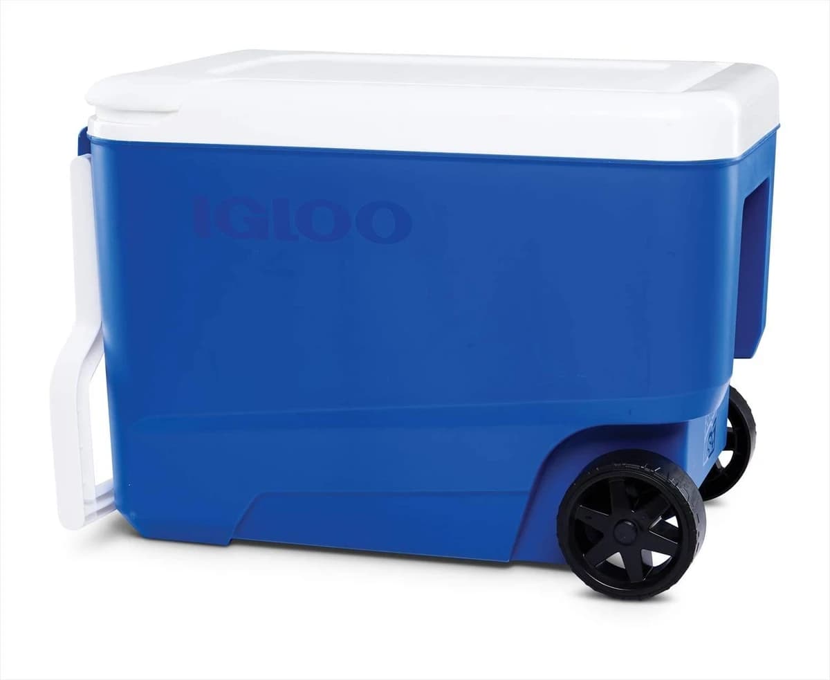 Igloo Wheelie Cooler 38 Qt Blue & White product image