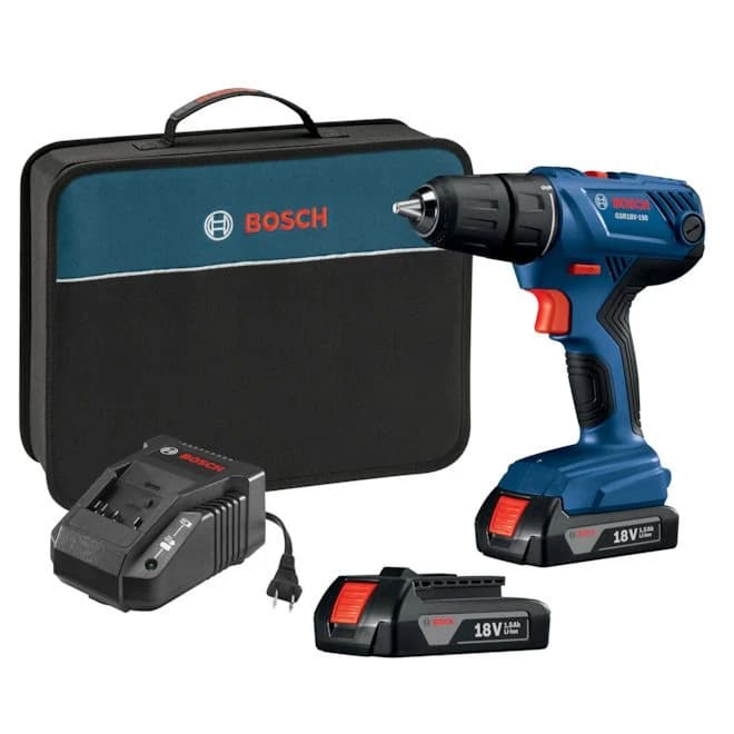 Bosch 18 V Compact 1/2" Drill/Driver Kit w/2 1.5 Ah SlimPack Batteries product image