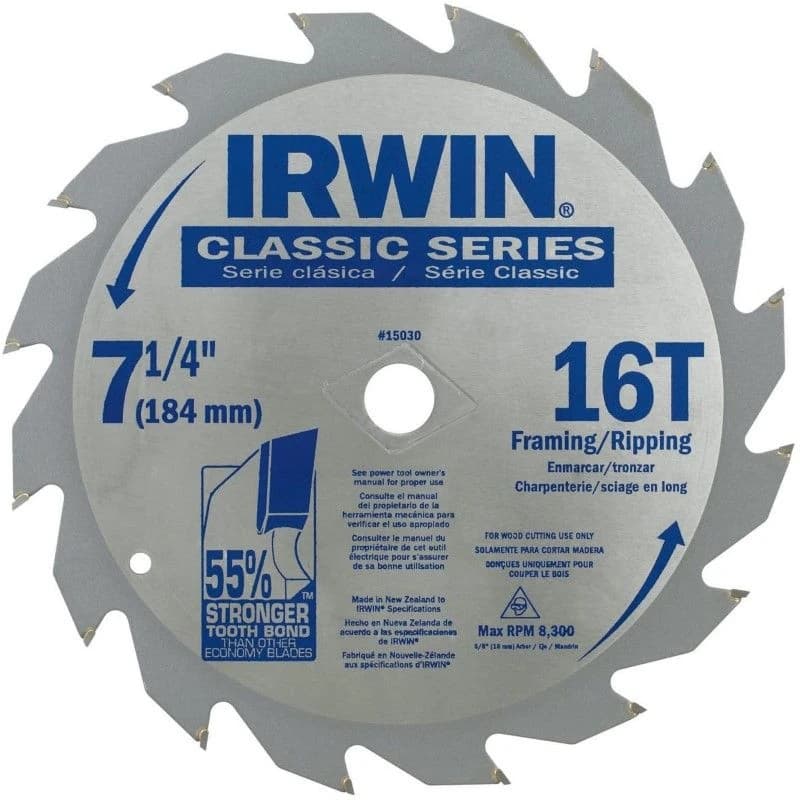 Irwin Saw Blade 7 1/4" 16T product image