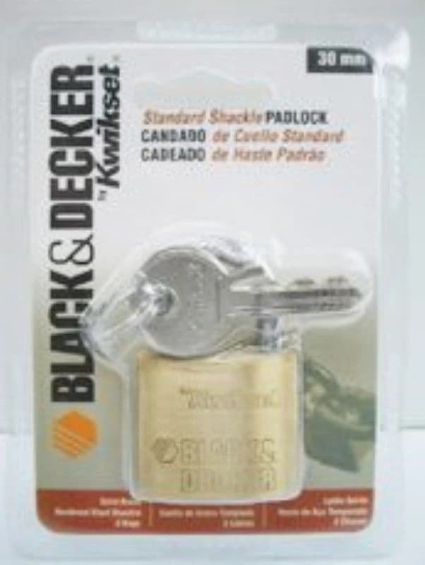 Black & Decker Padlock 30mm Brass (36/case) product image
