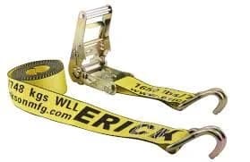 Erickson 52400 Yellow 2" x 25' Medium Duty Ratcheting Tie-Down Strap product image