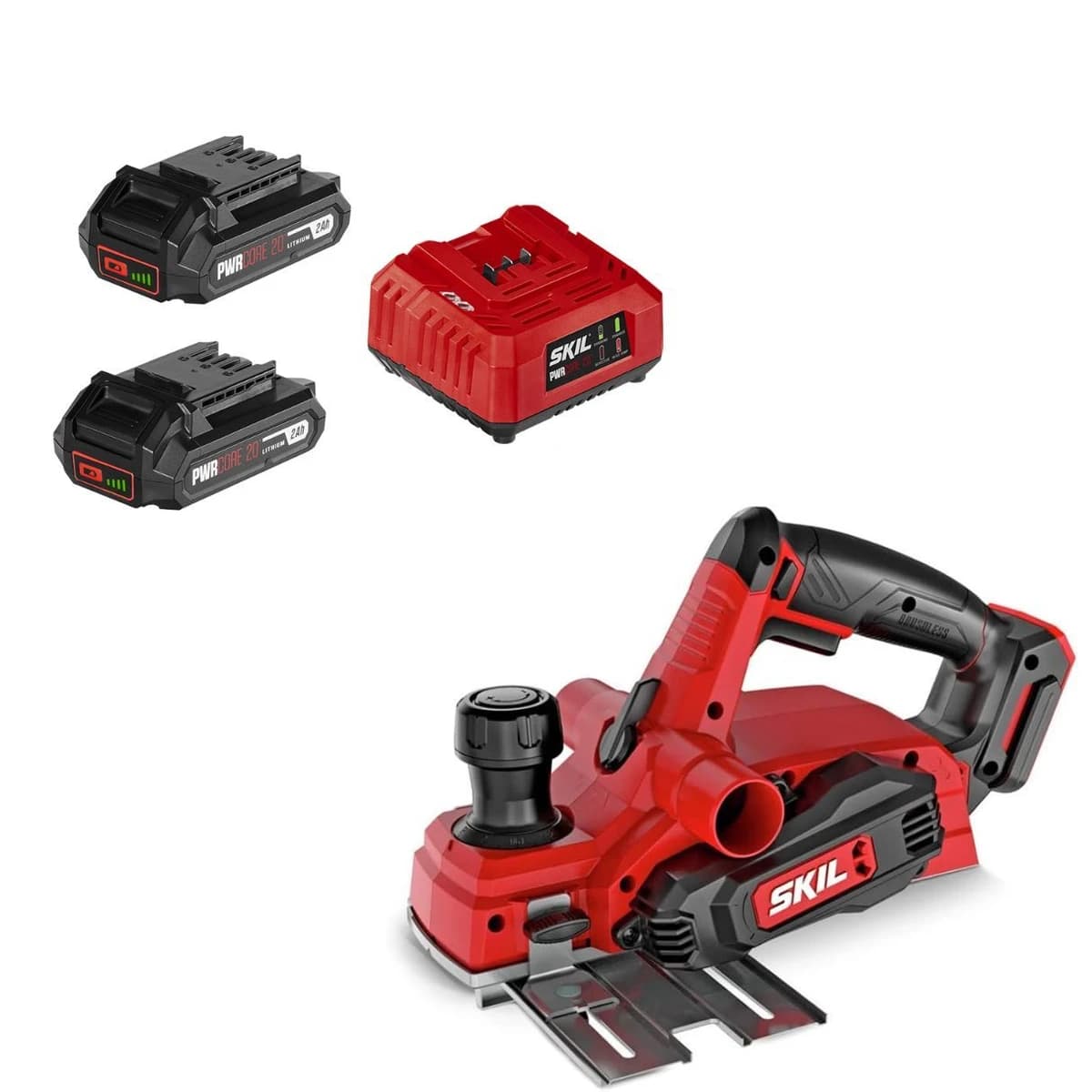 SKIL PWR CORE 20V Brushless 3 1/4" Planer w/2 x 2amp Battery & Charger product image