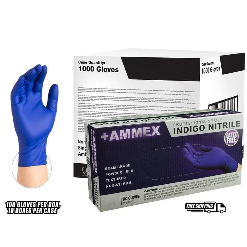 AMMEX Professional Indigo Nitrile Powder Free Exam Gloves product image