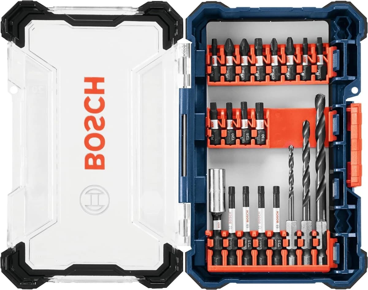 Bosch 20 pc Driven Impact Screwdriving and Drilling Custom Case Set product image