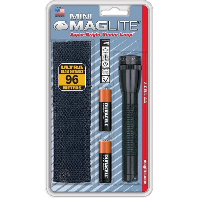 Maglite Mini AA (Super Bright Krypton Lamp) with H.P. ARC Belt Holster - Black product image