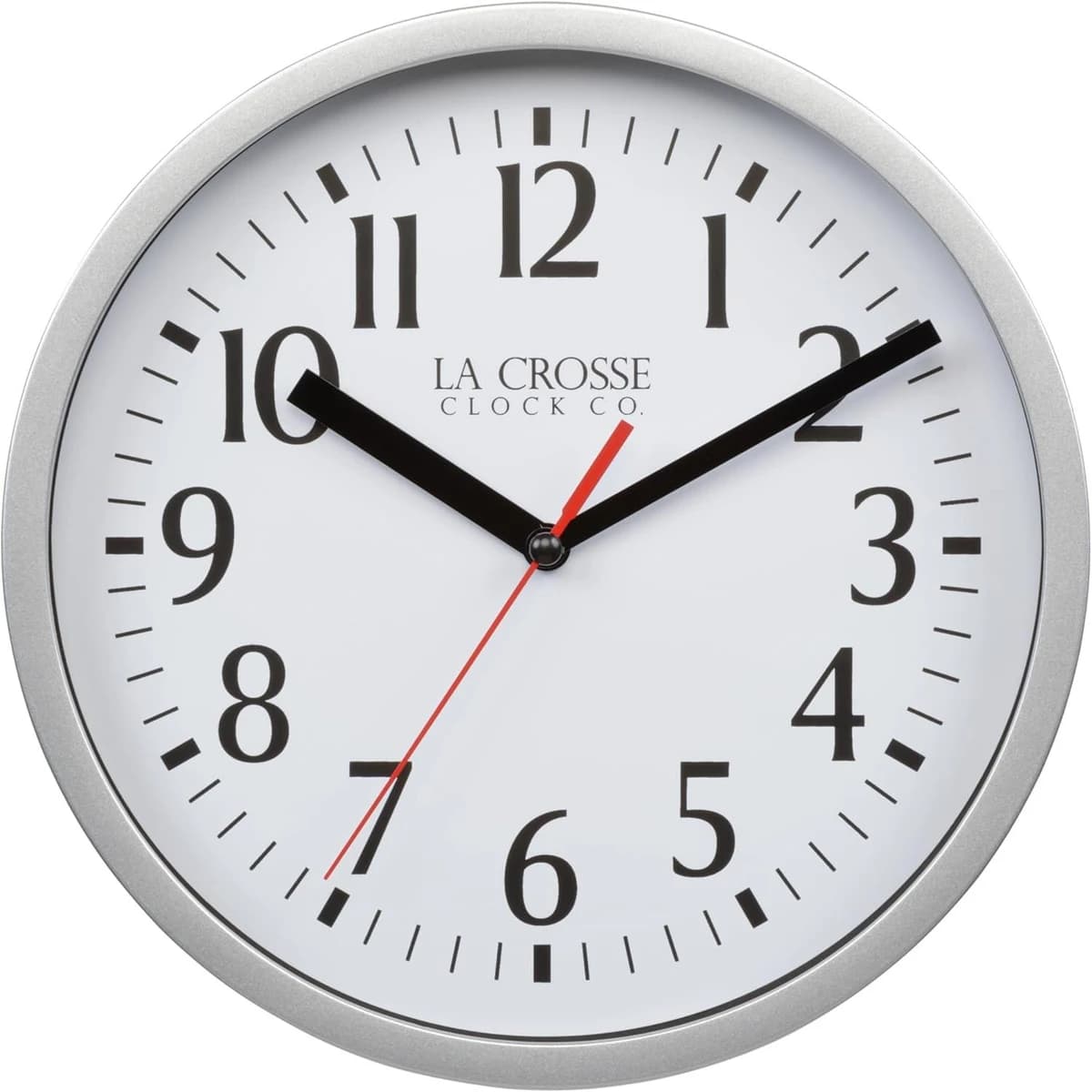 La Crosse 8" Basics Quartz Analog Wall Clock Silver product image