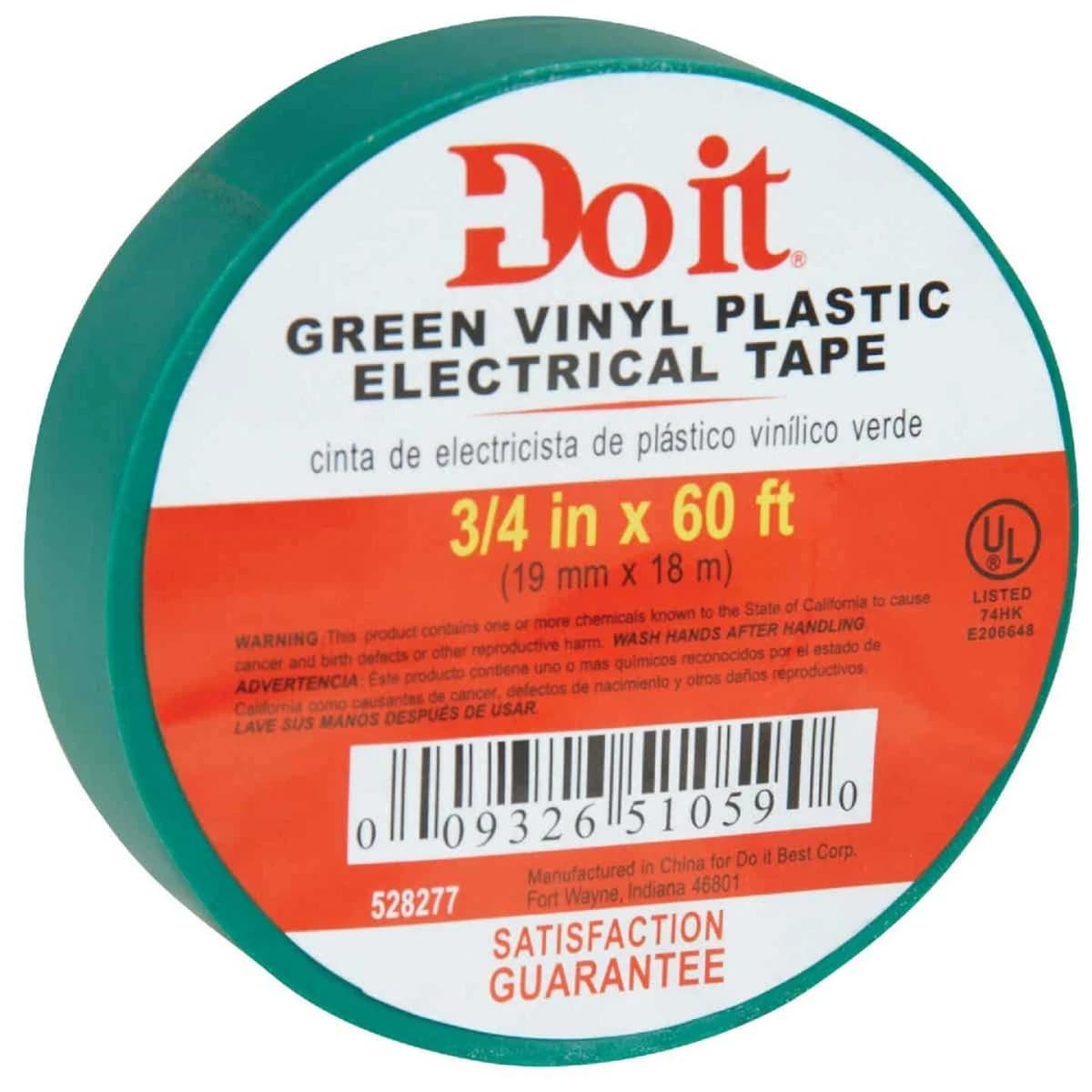 Do it General Purpose 3/4" x 60' Green Electrical Tape product image