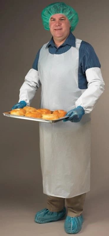West Chester White Disposable Apron - Plastic 1 mil (100/bx) product image