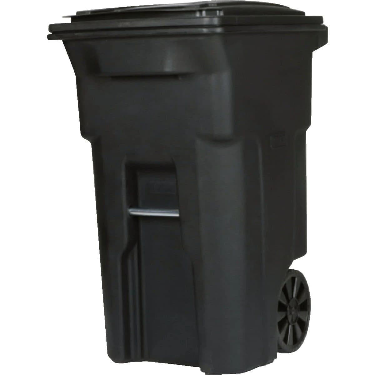 Toter 64 Gal. Black Outdoor Trash Can With Attached Lid and Wheels product image