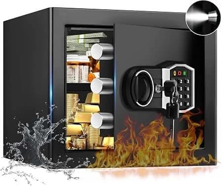 1.3 Cuft Small Water & Fireproof Digital Safe w/Programmable Keypad and Key lock product image