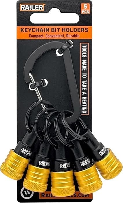Railer Bit Holder Keychain 5pc - Yellow product image