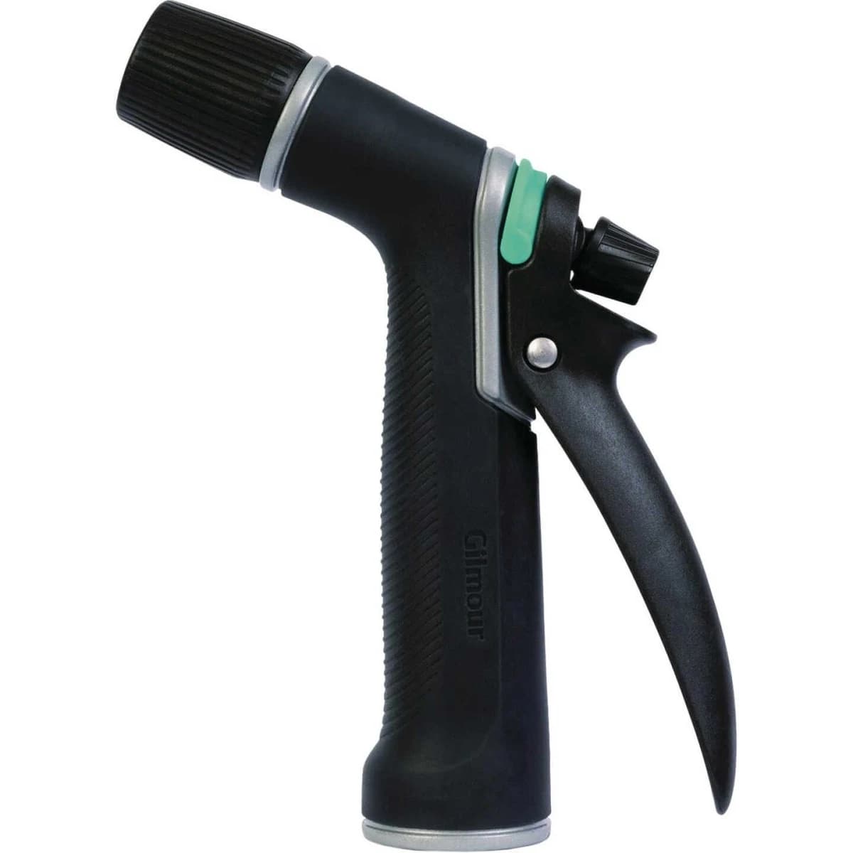 Gilmour Metal Adjustable Rear Trigger Pistol Nozzle Black & Green product image