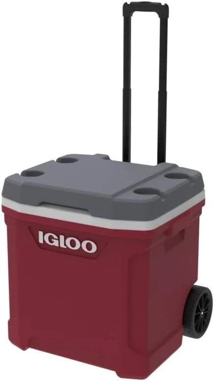 Igloo 60 Qt Outdoor Latitude Cooler Red Wheeled product image