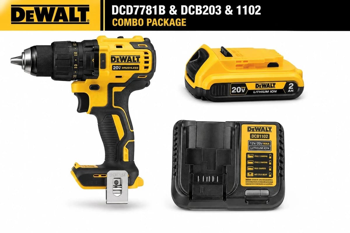 Dewalt 20V 1/2" Hammer Drill/Driver w/2.0Ah Battery & Charger product image