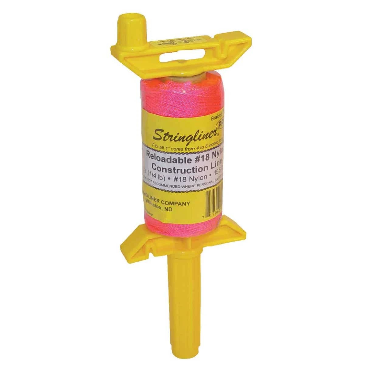 Stringliner PRO 250' Fluorescent Pink Braided Nylon Mason Line Reel product image