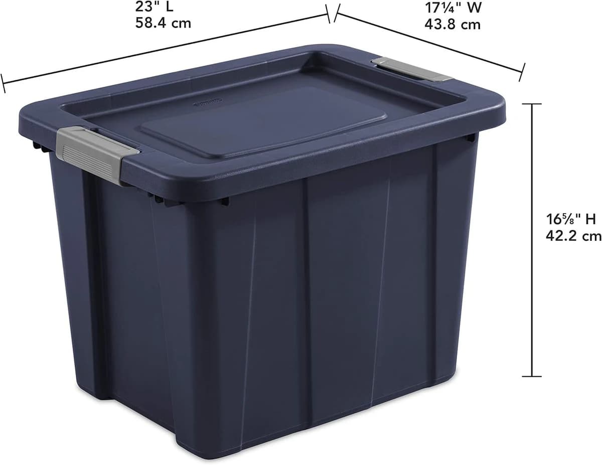 Sterilite 18 Gal Latching Tuff1 Storage Tote Dark Indigo product image
