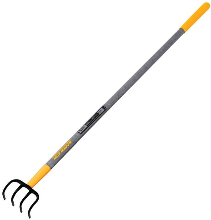 True Temper 4-Tine Forged Cultivator w/Cushion End Grip On Hard Wood Handle product image