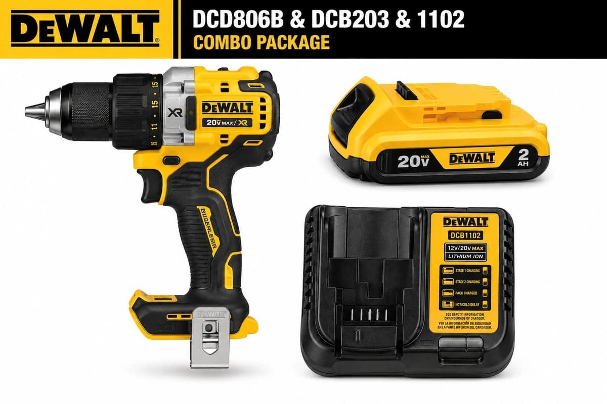 Dewalt 20V XR 1/2" Hammer Drill w/2.0Ah Battery & Charger product image