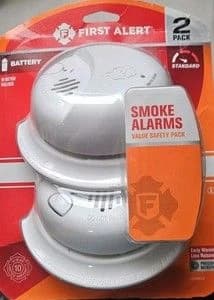 First Alert SMI100 Battery Operated Smoke Alarm 9V (2pk) product image