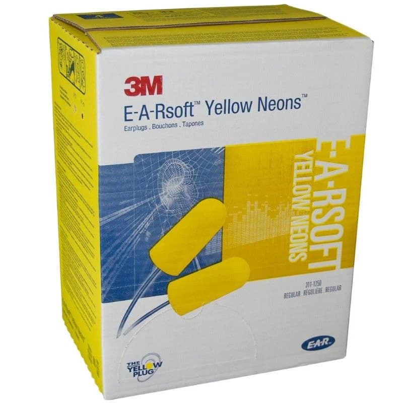 E.A.R. Soft Yellow Neons Regular Ear Plugs Corded 3M product image