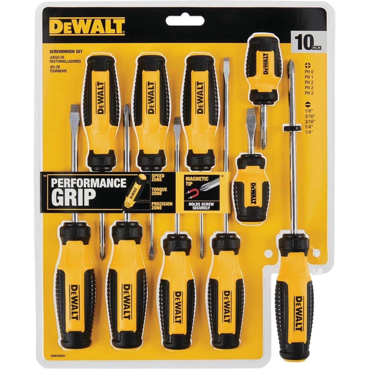 Dewalt Fixed Bar Screwdriver Set 10pc product image