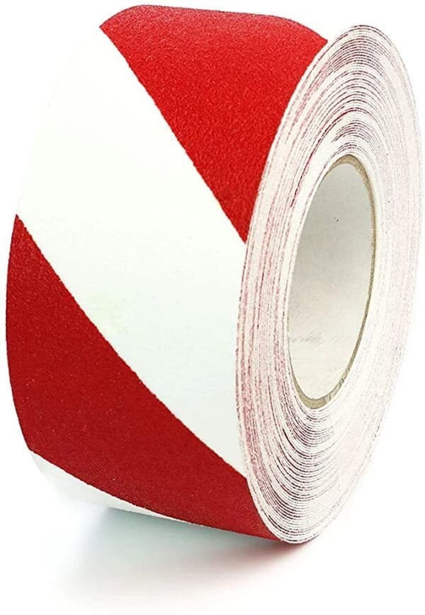 Red/White Stripe Anti Skid Tape 100mm x 16m (4 Inch x 50') product image