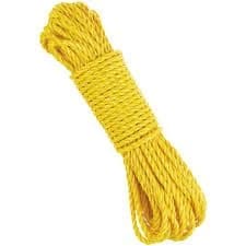 Smart Savers 5/16" x 50' Yellow Twisted Polypropylene Rope product image