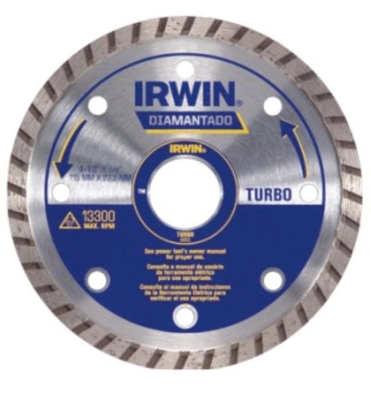 Irwin Diamond Tip Cutting Blade 115mm / 4 1/2" x 7/8" (Turbo) product image
